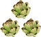 3-Piece Large Green Faux Artichoke Set – Realistic Artificial Vegetables and Fruit for Home, Kitchen, Table Centerpiece, or Party Decorations